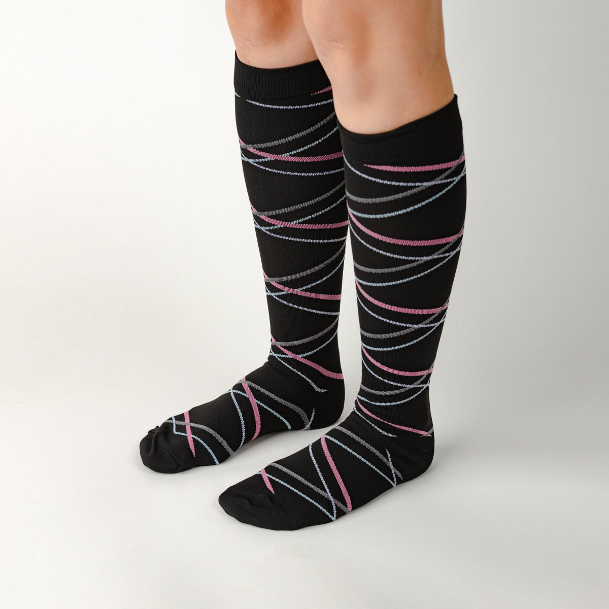 Abstract Pink Compression Socks