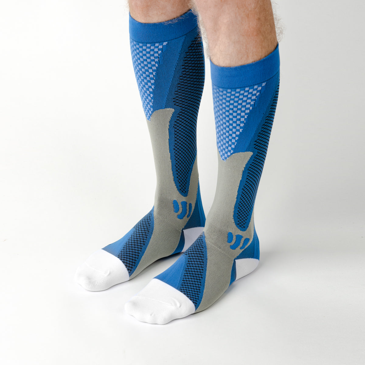 Active Blue Compression Socks
