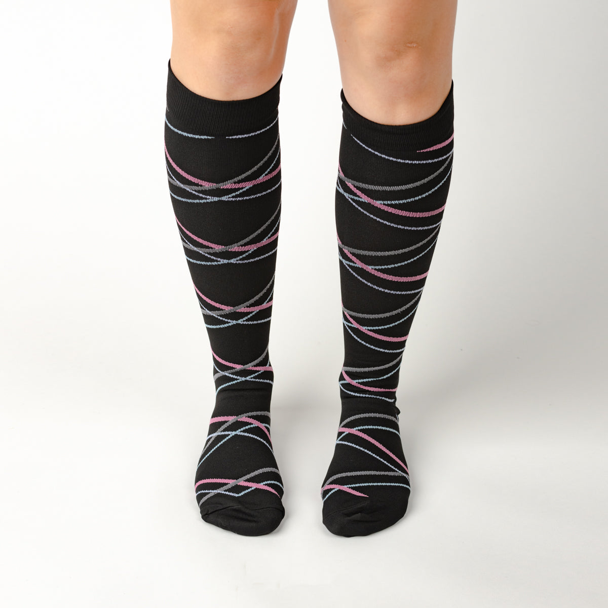 Abstract Pink Compression Socks