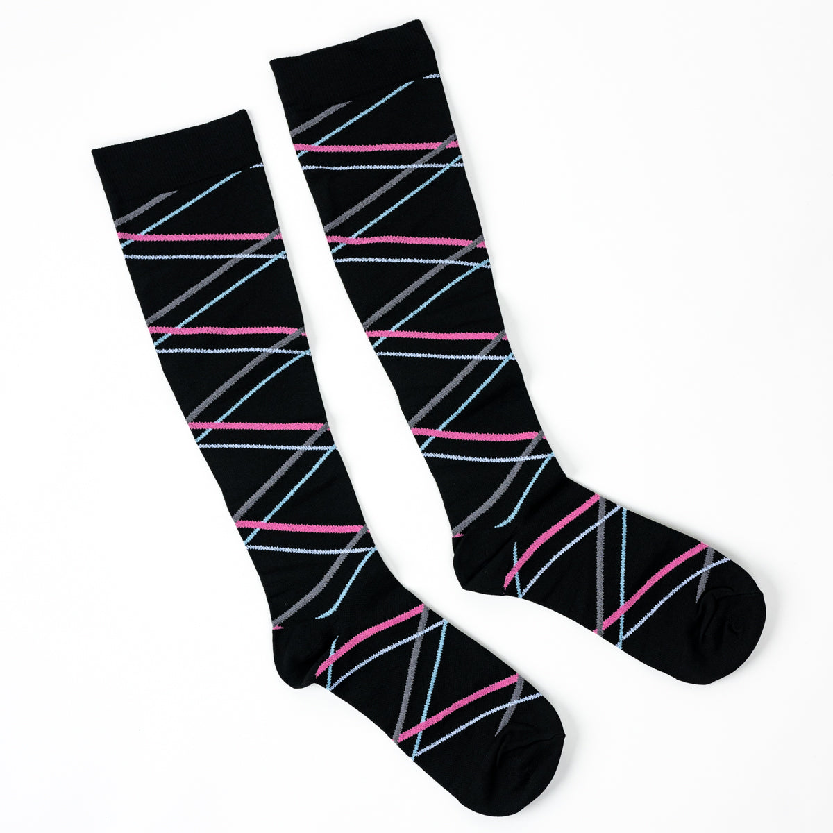 Abstract Pink Compression Socks