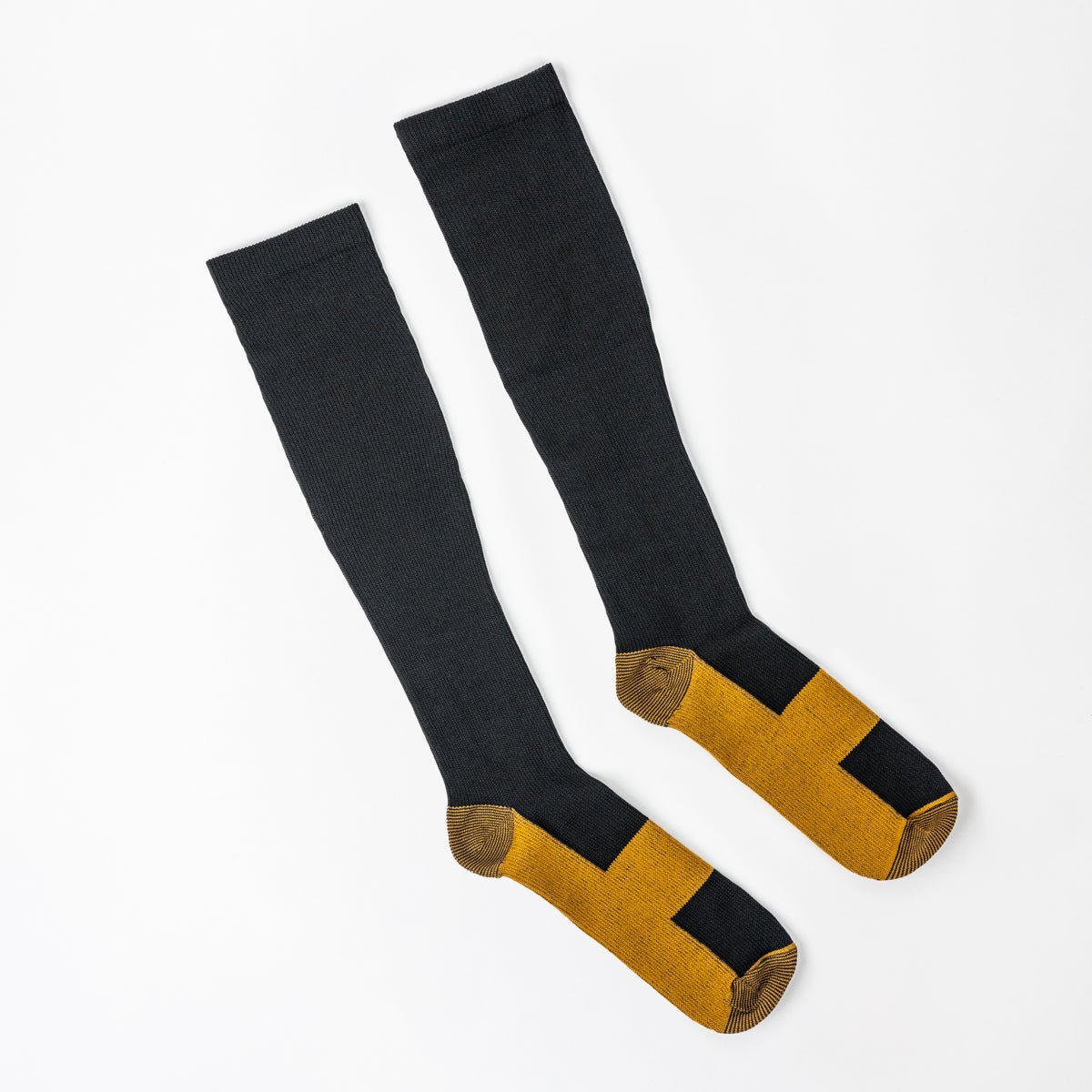 Black & Gold Copper Infused Compression Socks - TheraWear