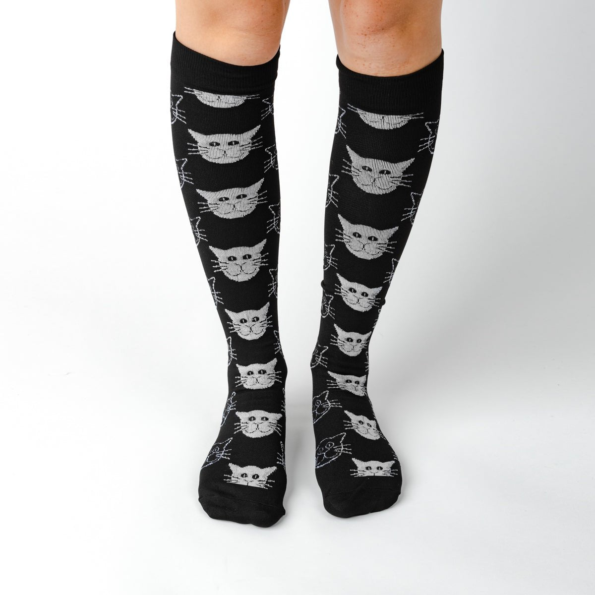Black n White Cats Compression Socks - TheraWear