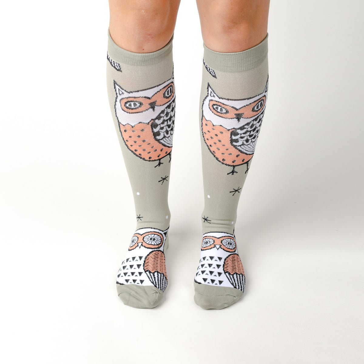 Cozy Owls Compression Socks - TheraWear