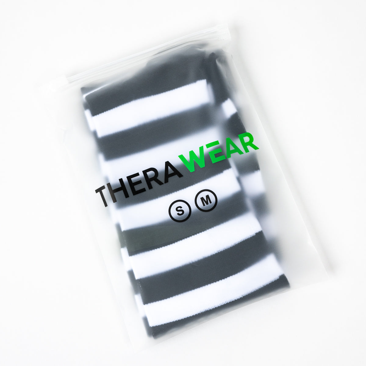 Black & White Striped Compression Socks