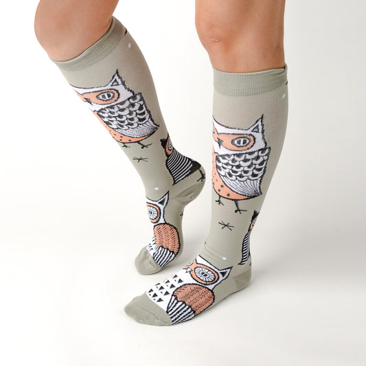 Cozy Owls Compression Socks