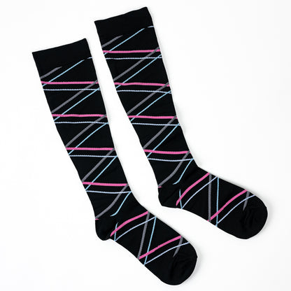 Abstract Pink Compression Socks